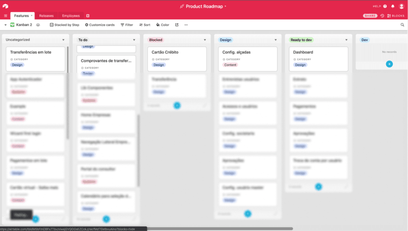 Feature prioritization matrix and roadmap planning